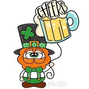 Door Hanger TEMPLATE: leprechaun| door hanger template, Digital Download, Instant Download, Door Hanger Pattern