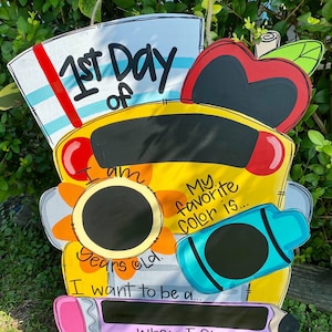 Back to School Sign, 1st Day of School Sign, Chalkboard Sign, first day of school, first day sign, kindergarten sign