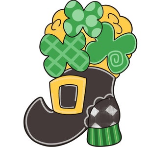 Door Hanger Template: St. Patty&#39;s Boot| door hanger template, Digital Download, Instant Download, Door Hanger Pattern