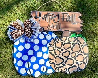 Pumpkin Door Hanger, Fall Door Hanger,   Pumpkin Patch Door Sign, Happy Fall Decor, Personalized Door Hanger, Pumpkin Porch Sign, fall home