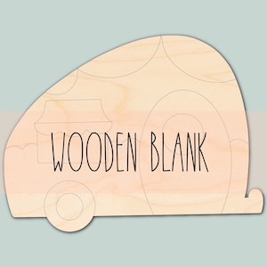 Unfinished Wooden Door Hanger Blank, Summer CamperUnpainted Door Hangers
