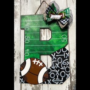 Football Door Hanger, Football Door Decor, Team Door Decor, Sports Wreath, Football Season, Sports Door Hanger, Personalized Sign,
