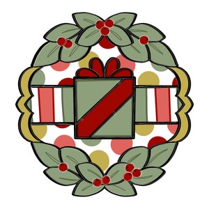 Door Hanger Template: Christmas Present door hanger template, Digital Download, Instant Download, Door Hanger Pattern