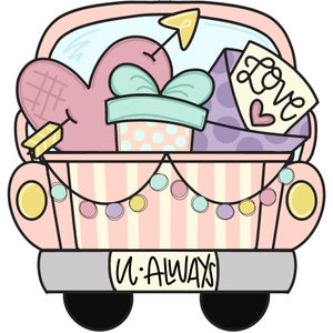 Door Hanger Template: Love Truck| door hanger template, Digital Download, Instant Download, Door Hanger Pattern