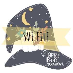 Door Hanger SVG- Witches Hat Digital Download, Welcome Sign SVG, Laser Cut File, Glowforge SVG, Door Sign Cut File