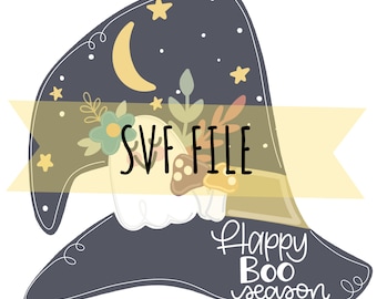 Witches Hat Door Hanger SVG – Laser Cut File, Welcome Sign (Digital Download)