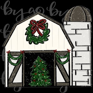 Door Hanger Template: Snowy Christmas Barn| door hanger template, Digital Download, Instant Download, Door Hanger Pattern