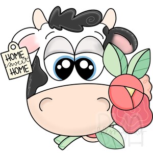 Door Hanger Template: Cow| door hanger template, Digital Download, Instant Download, Door Hanger Pattern