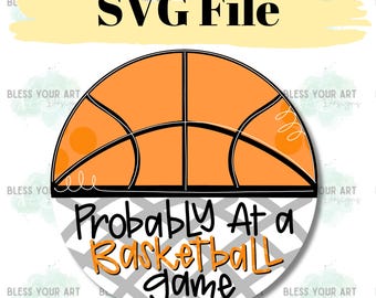 Door Hanger SVG- Basketball Digital Download, Welcome Sign SVG, Laser Cut File, Glowforge SVG, Door Sign Cut File, Sports
