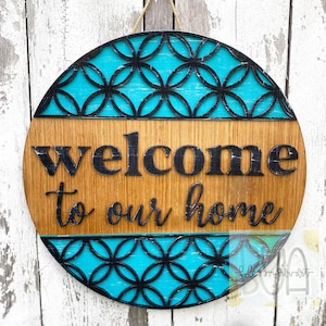Welcome  Door Hanger, front door welcome sign, Everyday Door Sign, Welcome Door Wreath, front door decor, housewarming gift first home
