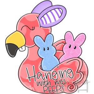 Door Hanger Template: Easter Flamingo| door hanger template, Digital Download, Instant Download, Door Hanger Pattern