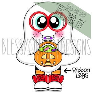 Door Hanger Template: Ghost (ribbon legs) door hanger template, Digital Download, Instant Download, Door Hanger Pattern