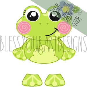 Door Hanger Template: Frog Door Hanger Template, Digital Download, Instant Download, Door Hanger Pattern