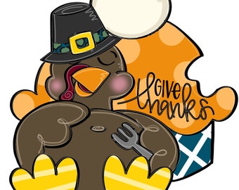 Door Hanger Template: Stuffed Turkey| door hanger template, Digital Download, Instant Download, Door Hanger Pattern