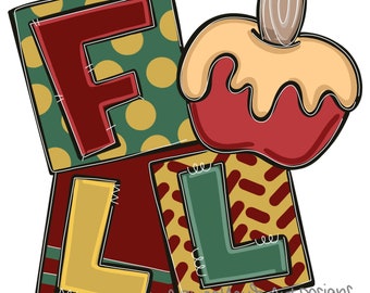 Door Hanger TEMPLATE: Fall Caramel Apple| door hanger template, Digital Download, Instant Download, Door Hanger Pattern