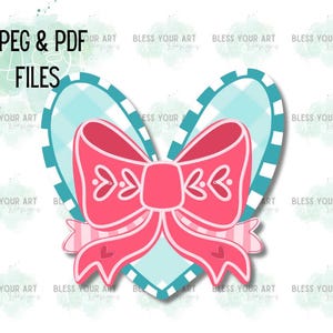 Door Hanger TEMPLATE: Valentines Heart Door Hanger, Heart Cake Door Hanger, Love Door Hanger Template, Heart Door Hanger Template