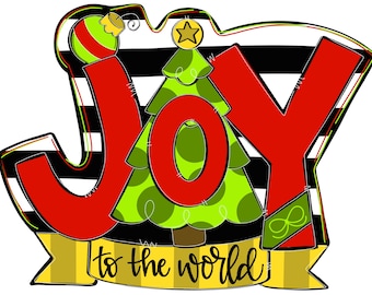Door Hanger Template: Joy To The World| door hanger template, Digital Download, Instant Download, Door Hanger Pattern