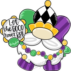 Door HangerTemplate: Mardi Gras Gnome| door hanger template| mardi gras door hanger, Digital Download, Instant Download, Door Hanger Pattern