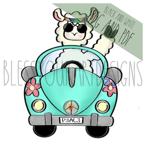 Door Hanger Template: Peace Llama| door hanger template, Digital Download, Instant Download, Door Hanger Pattern
