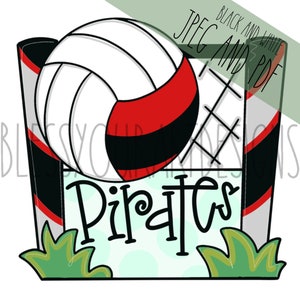 Door Hanger Template: Volleyball| door hanger template, Digital Download, Instant Download, Door Hanger Pattern