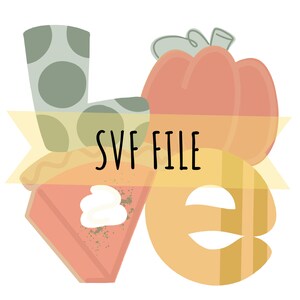 Door Hanger SVG- Love Pumpkin Pie Digital Download, Welcome Sign SVG, Laser Cut File, Glowforge SVG, Door Sign Cut File, Thanksgiving