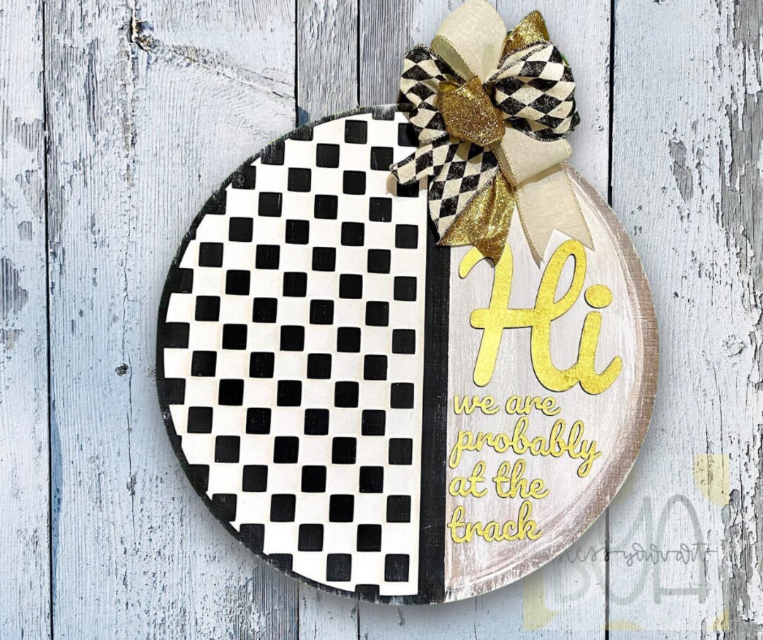 Racing Wooden Door Hanger| Race Car Door Sign| Porch Sign | Racing ...