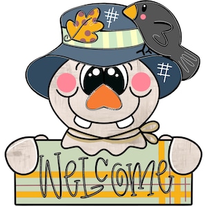 Door Hanger Template: Scarecrow| door hanger template, Digital Download, Instant Download, Door Hanger Pattern