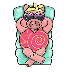 Door Hanger Template: Floating Pig| door hanger template, Digital Download, Instant Download, Door Hanger Pattern