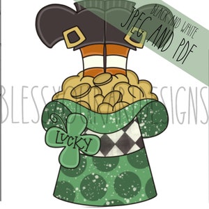 Door Hanger Template: St. Patricks Door Hanger Template, St. Patricks Day Door Hanger Template, Leprechaun Door Hanger Template