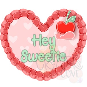 Door Hanger Template: Valentines Door Hanger, Heart Cake Door Hanger, Love Door Hanger Template, Heart Door Hanger Template, PDF File, JPEG