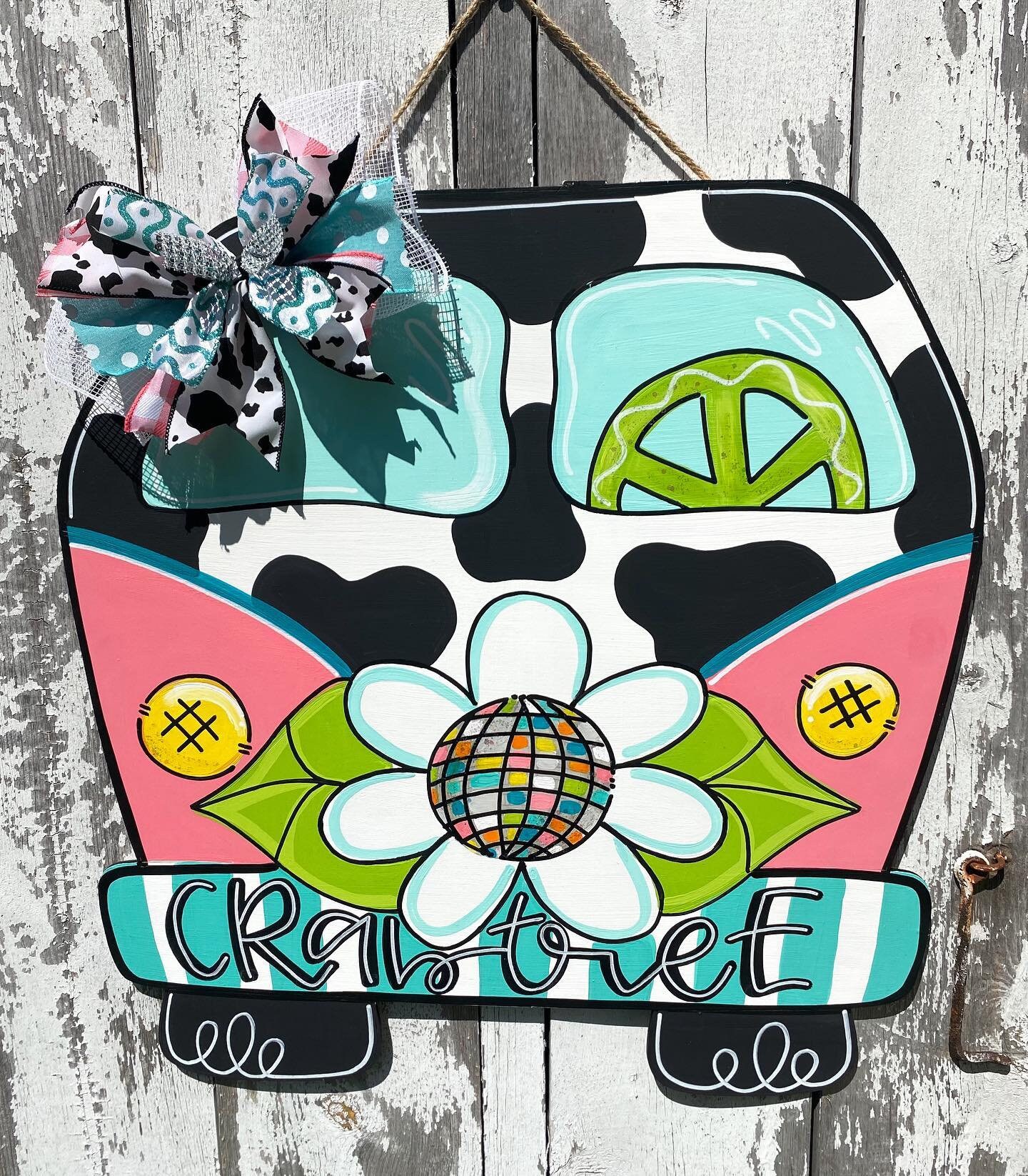 Teacher Door Sign, Groovy Van Wreath, Groovy Door Hanger, Van Door Hanger, Teacher Door Sign, Classroom Decor, Wooden Sign, Teacher Wreath