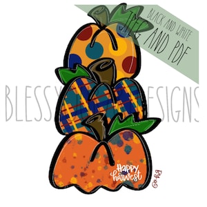Door Hanger Template TEMPLATE: Pumpkin Stack| door hanger template, Digital Download, Instant Download, Door Hanger Pattern