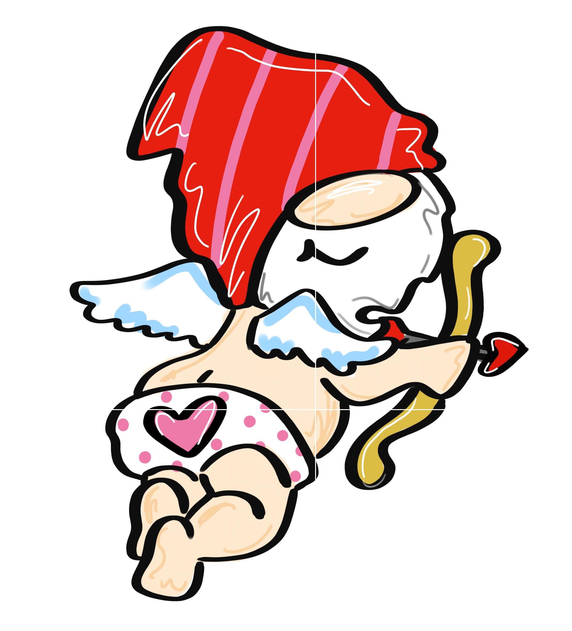 Download TEMPLATE: Cupid Gnome | Etsy