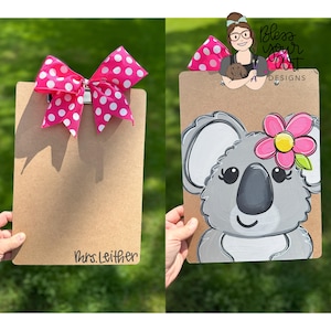 Painted Clipboard, Teacher Gift, School Supplies, Kaola Classroom Decor, Personalized Teacher Gift