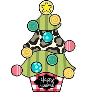 Door Hanger Template: Christmas Tree door hanger template, Digital Download, Instant Download, Door Hanger Pattern