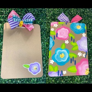 Painted Clipboard, Teacher | Teacher Gift| Floral Gift| School Supplies| Flower Clipboard