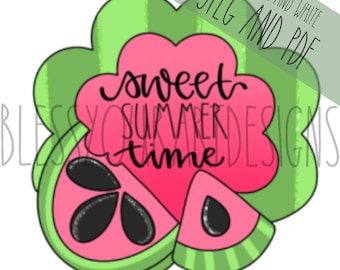 Sjabloon Sweet Summer-watermeloendeurhanger (digitale download)