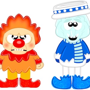 Door Hanger Template: Fire and Ice Christmas Characters| door hanger template, Digital Download, Instant Download, Door Hanger Pattern
