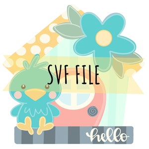 Door Hanger SVG- Birdhouse Digital Download, Welcome Sign SVG, Laser Cut File, Glowforge SVG, Door Sign Cut File, Spring