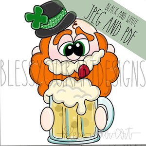 Door Hanger Template: Leprechaun| door hanger template, Digital Download, Instant Download, Door Hanger Pattern
