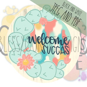 Door Hanger Template: Welcome Succas, Digital Download, Instant Download, Door Hanger Pattern