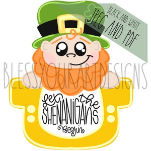 Door Hanger Template: Leprechaun Door Hanger Template, Digital Download, Instant Download, Door Hanger Pattern