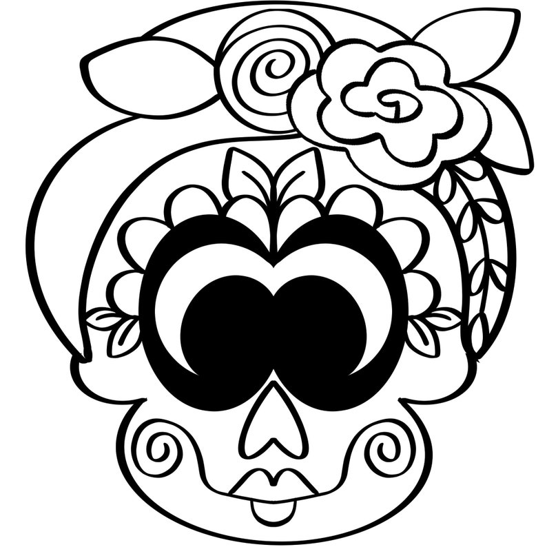 TEMPLATE: JPEG Sugar Skull | Etsy