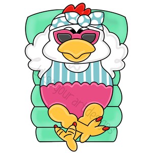 Door Hanger Template: Summer Chicken| door hanger template, Digital Download, Instant Download, Door Hanger Pattern