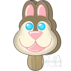 Door Hanger Template: Bunny Ice Cream door hanger template, Digital Download, Instant Download, Door Hanger Pattern