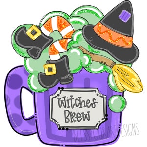 Door Hanger Template: Witches Brew| door hanger template, Digital Download, Instant Download, Door Hanger Pattern