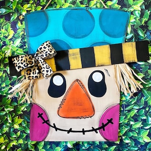 Fall Decor, Scarecrow Door Hanger, Fall Wreath, Scarecrow Decor, Fall Door Hanger, Scarecrow Wreath, Fall Halloween Door Hanger, fall home