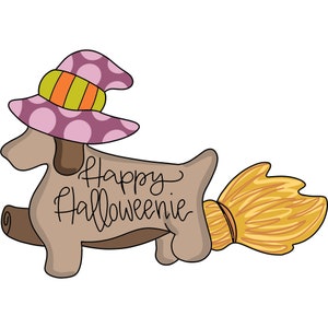 Door Hanger Template: Happy Halloweenie| door hanger template, Digital Download, Instant Download, Door Hanger Pattern