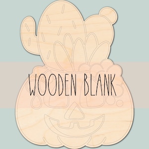 Unfinished Wooden Door Hanger Blank| DIY Kit| DIY For Beginngers| Halloween Decor| Cactus Jack O LanternUnpainted Door Hangers