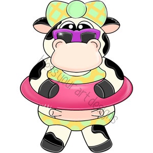 Door Hanger Template: Summer Cow| door hanger template, Digital Download, Instant Download, Door Hanger Pattern